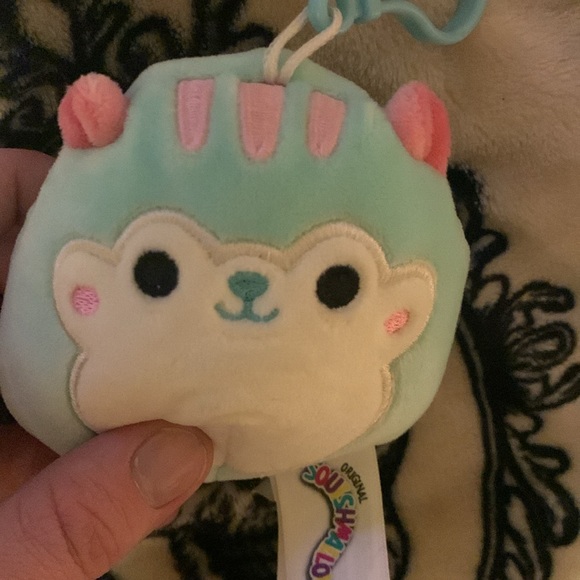 Serene the squirrel (teal nose) squishmallow clip NWT - Picture 2 of 5